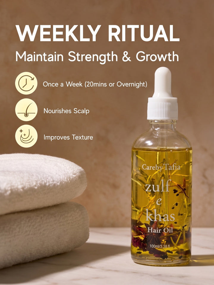 Hair Oil w/ Rosemary, Hibiscus & Jasmine